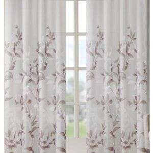 Madison Park Cecily Burnout Printed Window Panel MP40-6605 1 Panel White